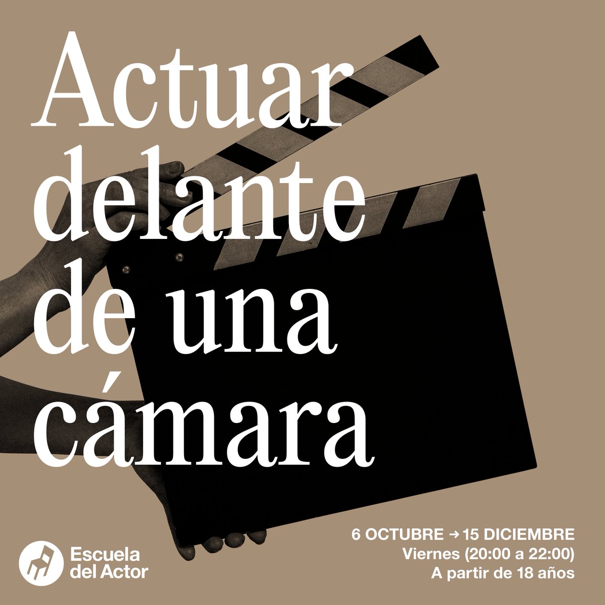 Nos lo habéis pedido mucho… ¡Y aquí está!
ACTUAR DELANTE DE UNA CÁMARA.
Un taller destinado a personas MAYORES DE 18 AÑOS. 

Del 6 de octubre al 15 de diciembre. Viernes de 20:00 a 22:00.

+info:
info@escueladelactor.com
963852150