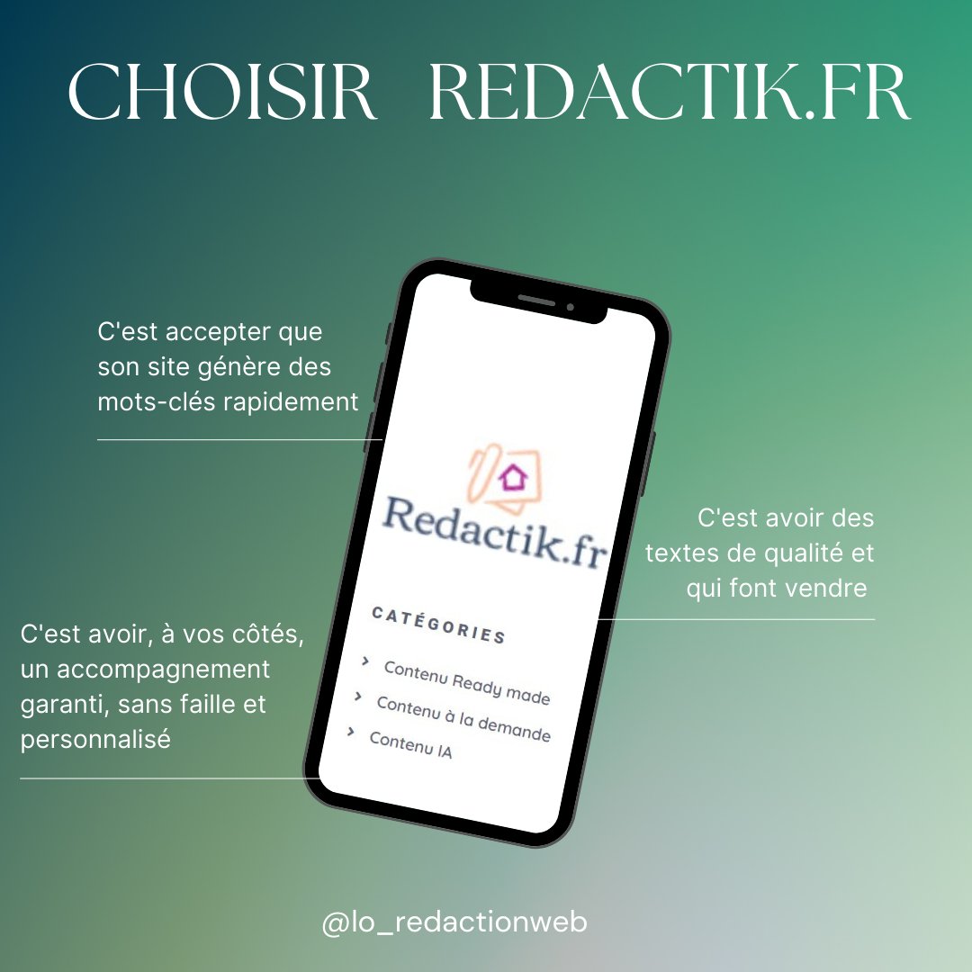 lo_redactionweb's tweet photo. 🔥 Tu crois vraiment que tu vas y arriver ?

https://t.co/J3xtSug09B :
- Textes SEO de qualité
- Avoir accès à du contenu sur-mesure
- Créer des cocons sémantiques
- Alimenter un blog
- Chiffrer ta demande de textes

#SEO #contentmarketing #positionnementGoogle #redactionweb https://t.co/okcKNa8jEo
