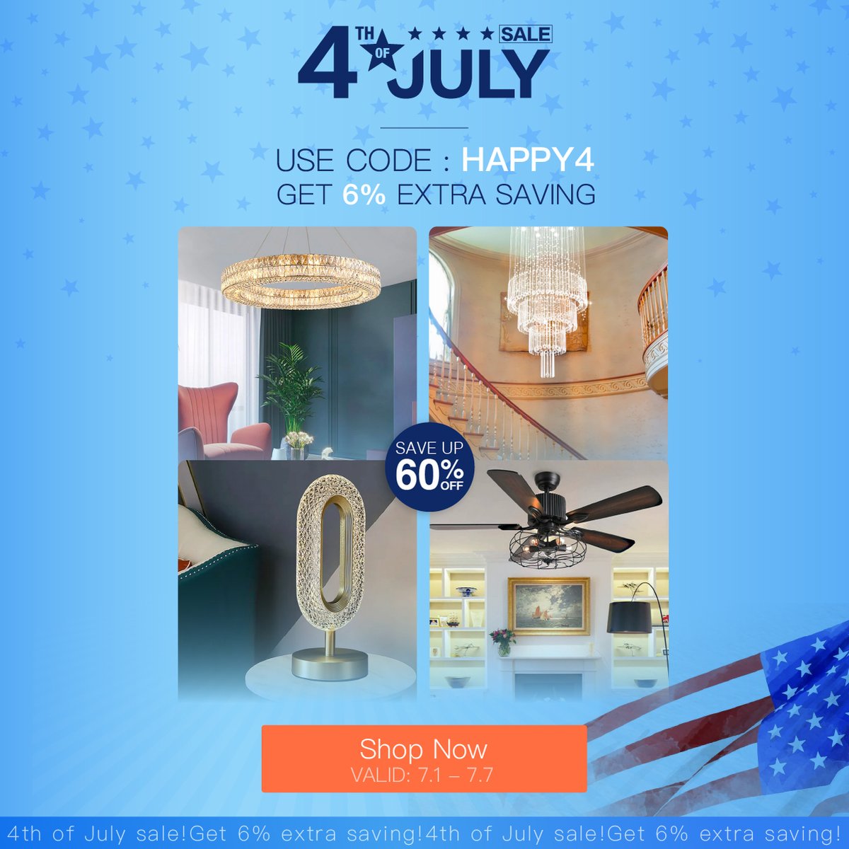 SofaryLighting's tweet image. ✨Celebrate the stars and lights.🎇Save up to 60% OFF now through 7/7 with an extra 6% off your purchase using code HAPPY4.
Shop Now👇：sofary.com/collections/ch…
#sofary #mysofary #chandeliers #homedecoration    #INDEPENDENCEDAY #IndependenceDay #independencedaysale