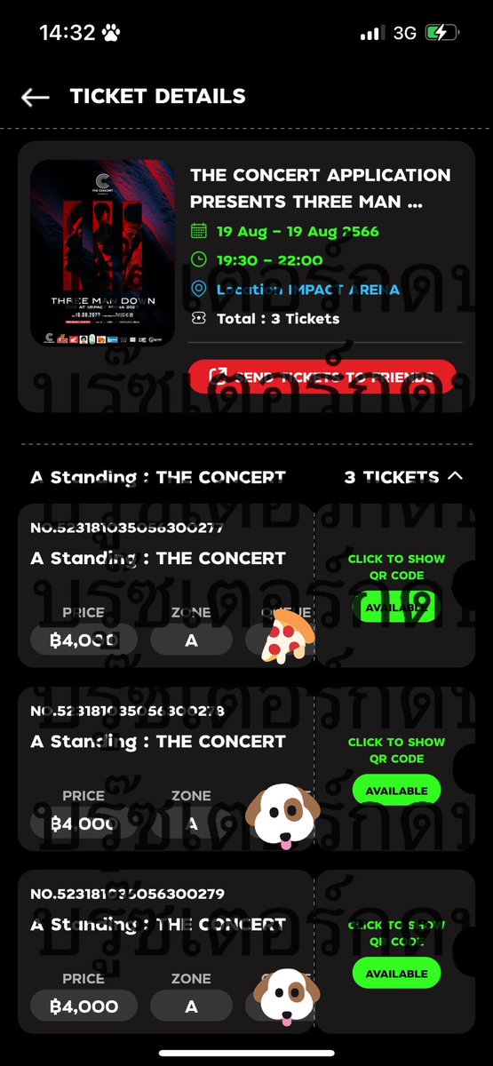 cur197xx's tweet photo. ที่ฝากกดครบหมดเลยค่า #ThreeManDown 
#ThreeManDownLiveAtImpactArena2023 #บรู๊ซเตอร์กดบัตร https://t.co/n43JBMEJWZ
