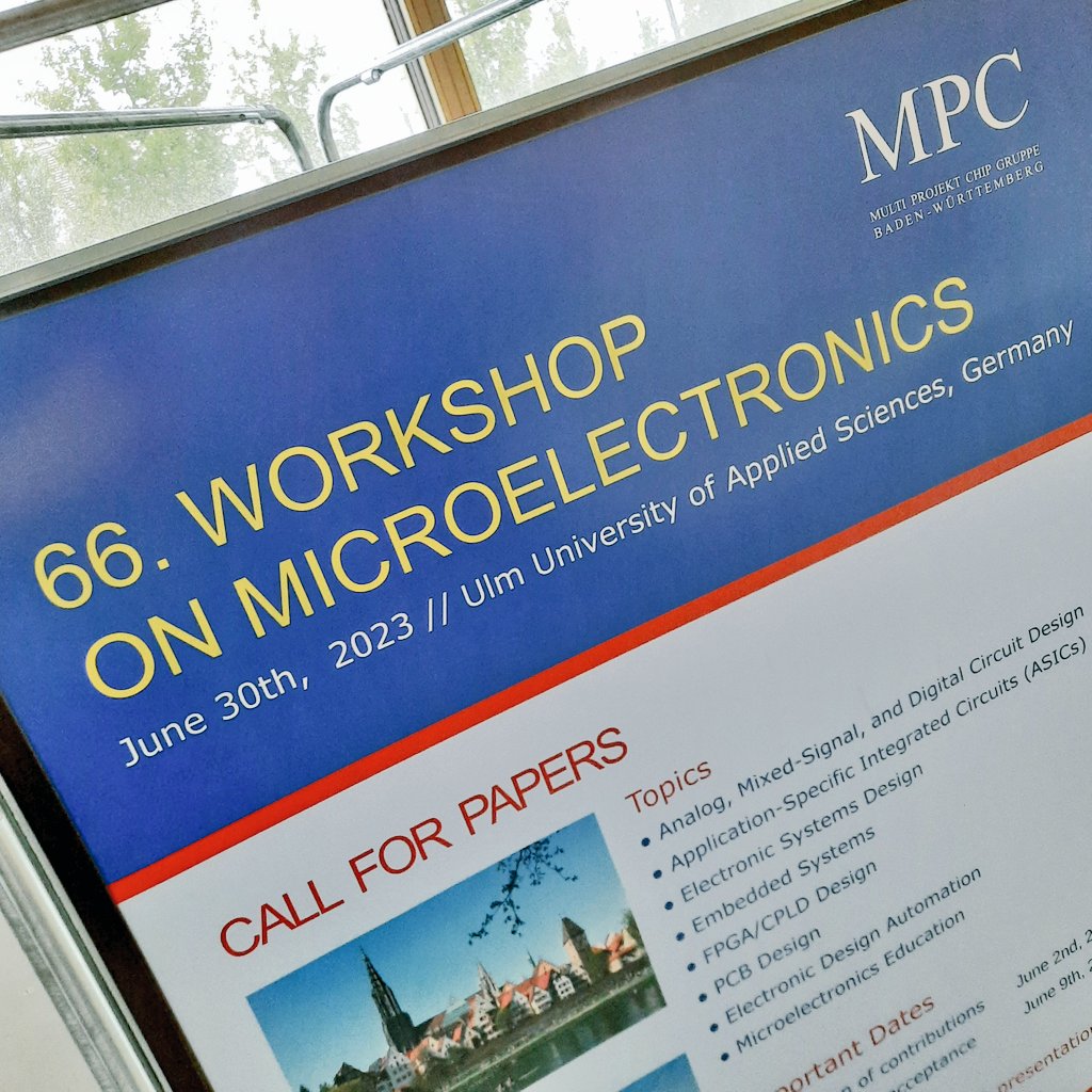 ElectronicsDrv's tweet image. 66. Mikroelektronik-Workshop der Multi Project Chip Gruppe Baden-Württemberg an der @THU_Ulm. Wir sind mit unserem studentischen Projektteam @EDRT_RIDE wieder aktiv dabei. 
#Mikroelektronik #Leistungselektronik @HS_Reutlingen