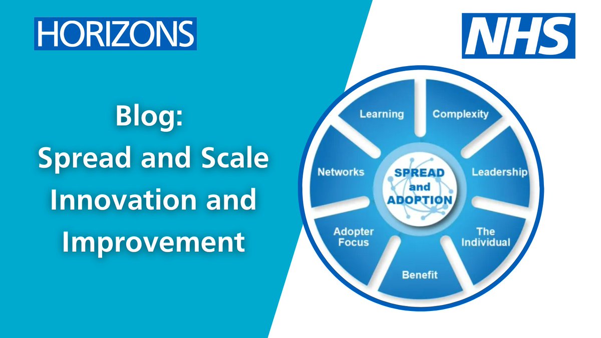 HorizonsNHS's tweet photo. How can we approach the spread and scale of innovation and improvement in healthcare?
Check out our free resource over on our blog here: https://t.co/b6aOhdsZKK - author @DianeKetley #NHSHorizons #SpreadandScale #HealthcareImprovement https://t.co/kch6ChZk5H