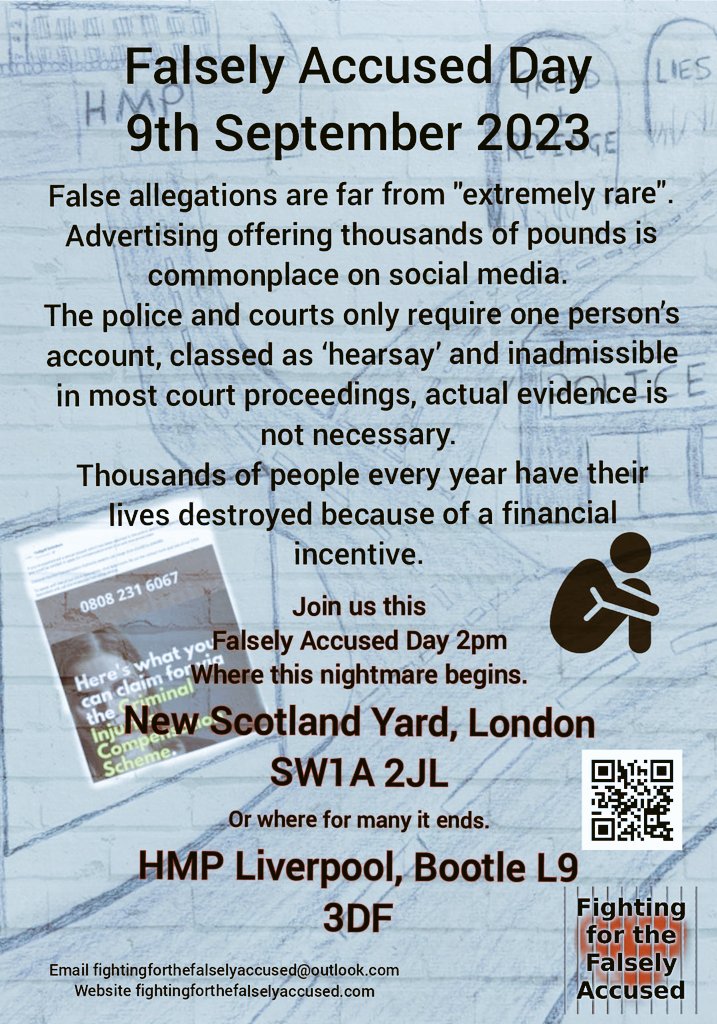 Lyn9SA's tweet photo. Falsely Accused Day is International.
We are moved to hear the following countries so far..... are hoping to stand with us!
'Enough is enough!'
#FalselyAccusedDay
9.9.23
Argentina 🇦🇷
Australia 🇦🇺
Spain 🇪🇸
Poland 🇵🇱
United States 🇺🇸
Ireland 🇮🇪
Mexico 🇲🇽
@FalselyAccusedD https://t.co/UANA31OyHg