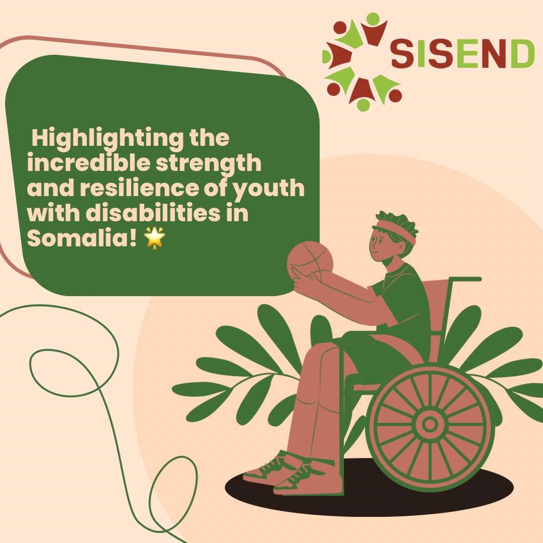Let's celebrate their unique abilities, break down barriers, and ensure equal opportunities for all. Together, we can create an inclusive society where everyone can shine their brightest. 💪🤝 #InclusionMatters #SomaliaYouth #AbilityNotDisability"