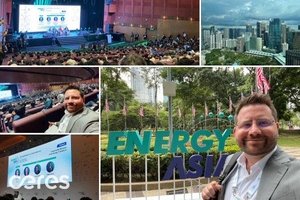 CeresPower's tweet photo. Joseph Lenox, #Ceres Asia BDD, joined @EnergyAsia2023, a remarkable gathering of industry leaders. Topics: #EnergySecurity, compatibility with infrastructure, and smarter #CarbonEfficiency. 

Clean energy starts with Ceres. #CleanEnergy https://t.co/cBH3ySEsTK