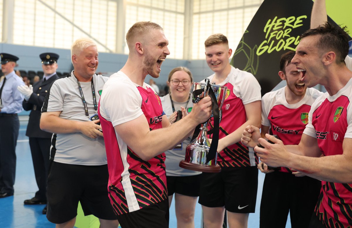Some of the best moments from this years #FADisabilityCup, captured on camera 📸✨

Starting with @FutsalScorpions passion as they lifted the Partially Sighted trophy 🏆

#DiscoverDisabilityFootball