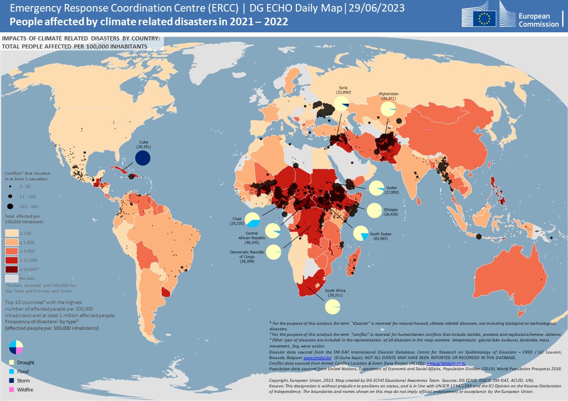 🗺️ People affected by climate-related disasters in 2021-2022.