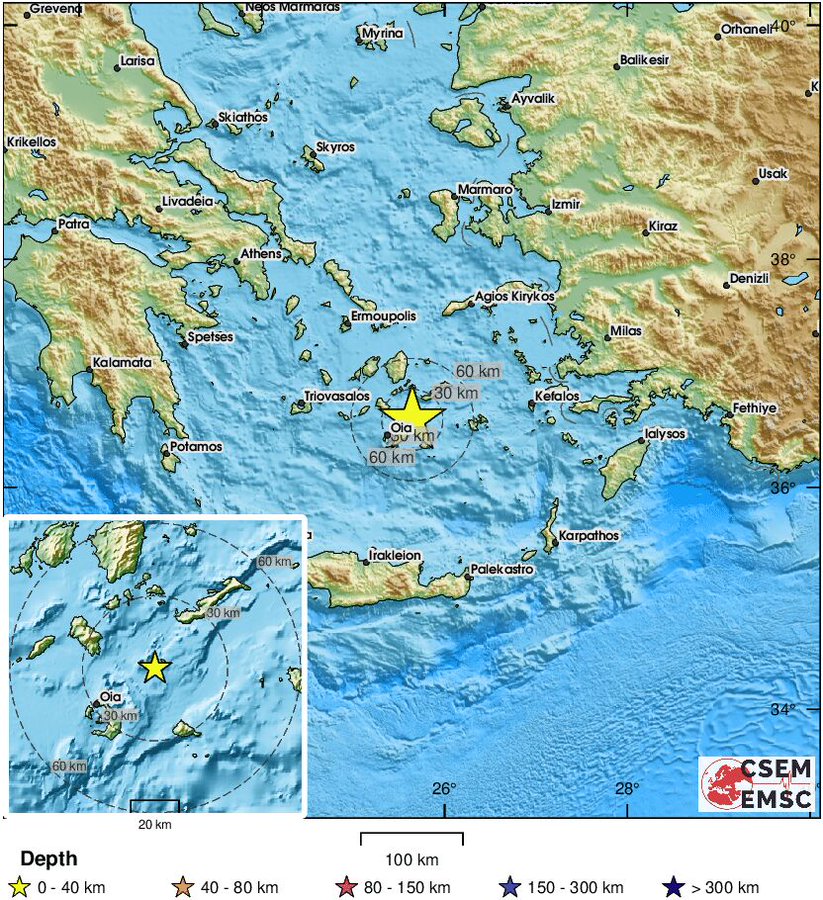 Biggest earthquake santorini