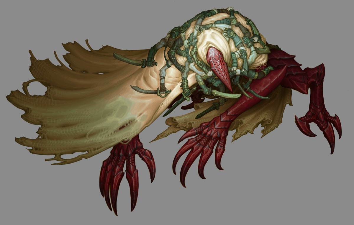 LeftOverLantern's tweet image. Hiya friends! Been cooking away on a big gooey knight monster and wanted to share! #conceptart #knight