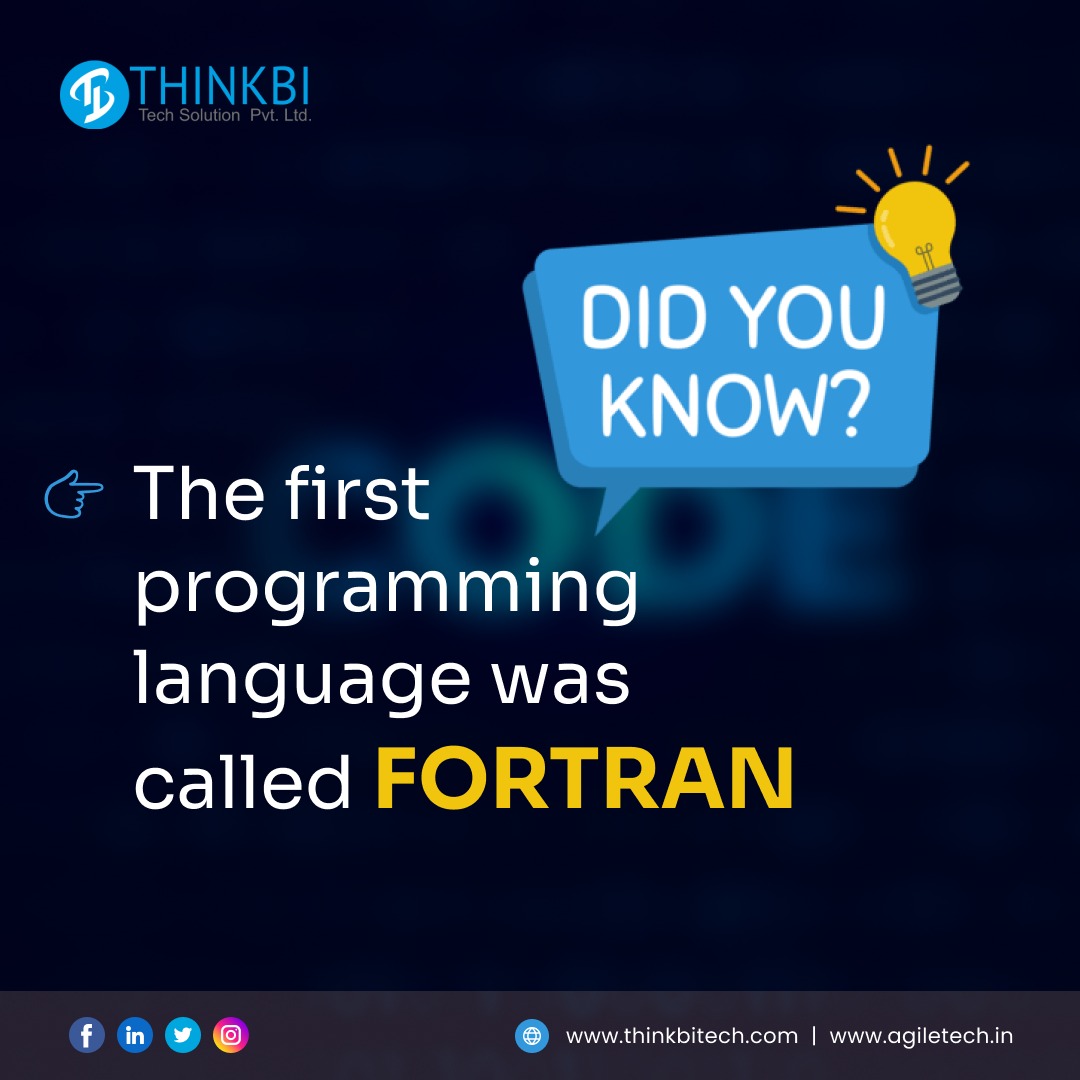 thinkbisolution's tweet photo. Did you know? The world of coding had its pioneer! ✨Meet FORTRAN, the first-ever programming language that paved the way for modern software development.

#thinkbitech #programming #software #design  #Services  #designer #softwaretesting #Technology #100devs #code #CodeNewbies https://t.co/VcNK0rEJLE