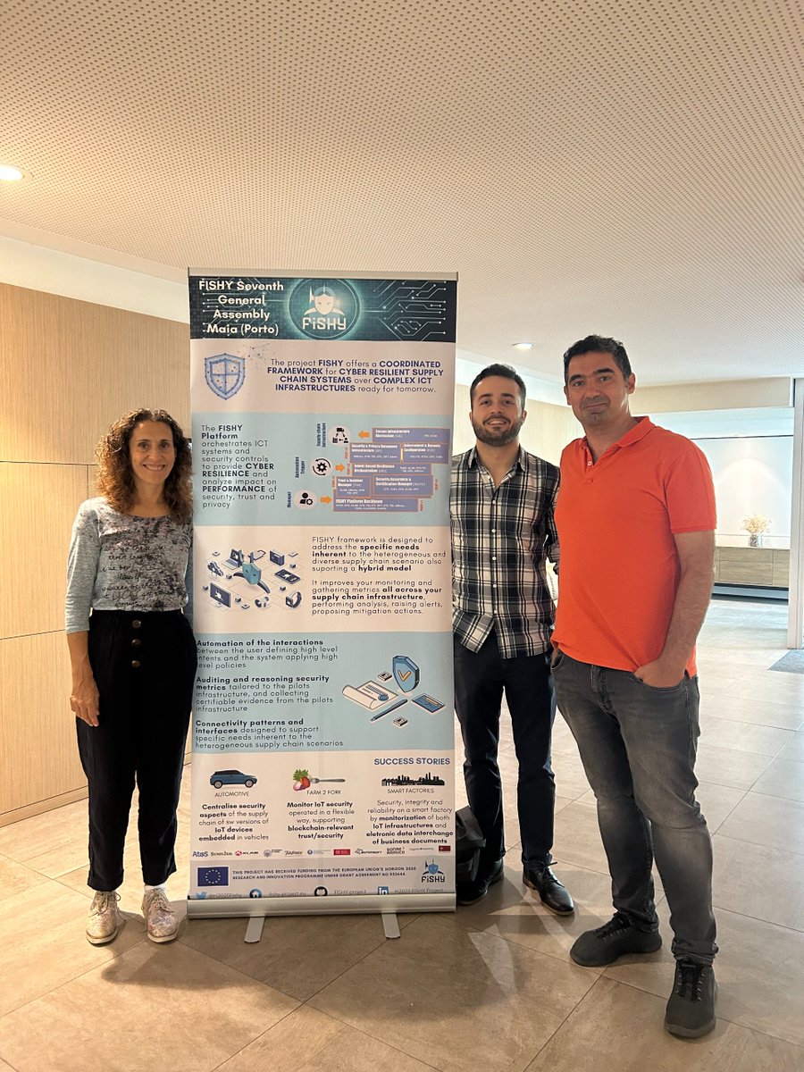 xlab_si's tweet photo. Our @H2020Fishy project team came together for one last face-to-face meeting before the final remote review. It was great to see our partners and an awesome surprise to see one of them rocking our @XLAB shirt 😎
🔗https://t.co/1ByGTbOG95
#research #security #futureIT #GetITdone https://t.co/NwyNicbd7J