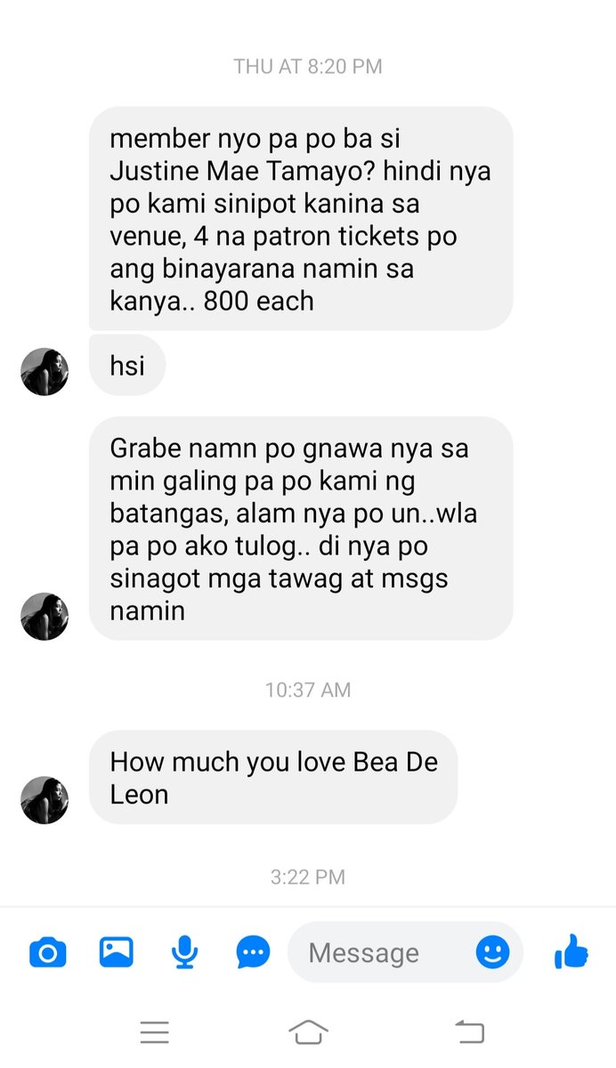 OfficialBeadel's tweet photo. This is to inform you that Justine Mae Tamayo (photo shown below) is not connected with Beadel Official and she is not authorized by the management to sell tickets. Please do not purchase any tickets on her end. Kindly share to the public for awareness. https://t.co/b00qCzmbfF