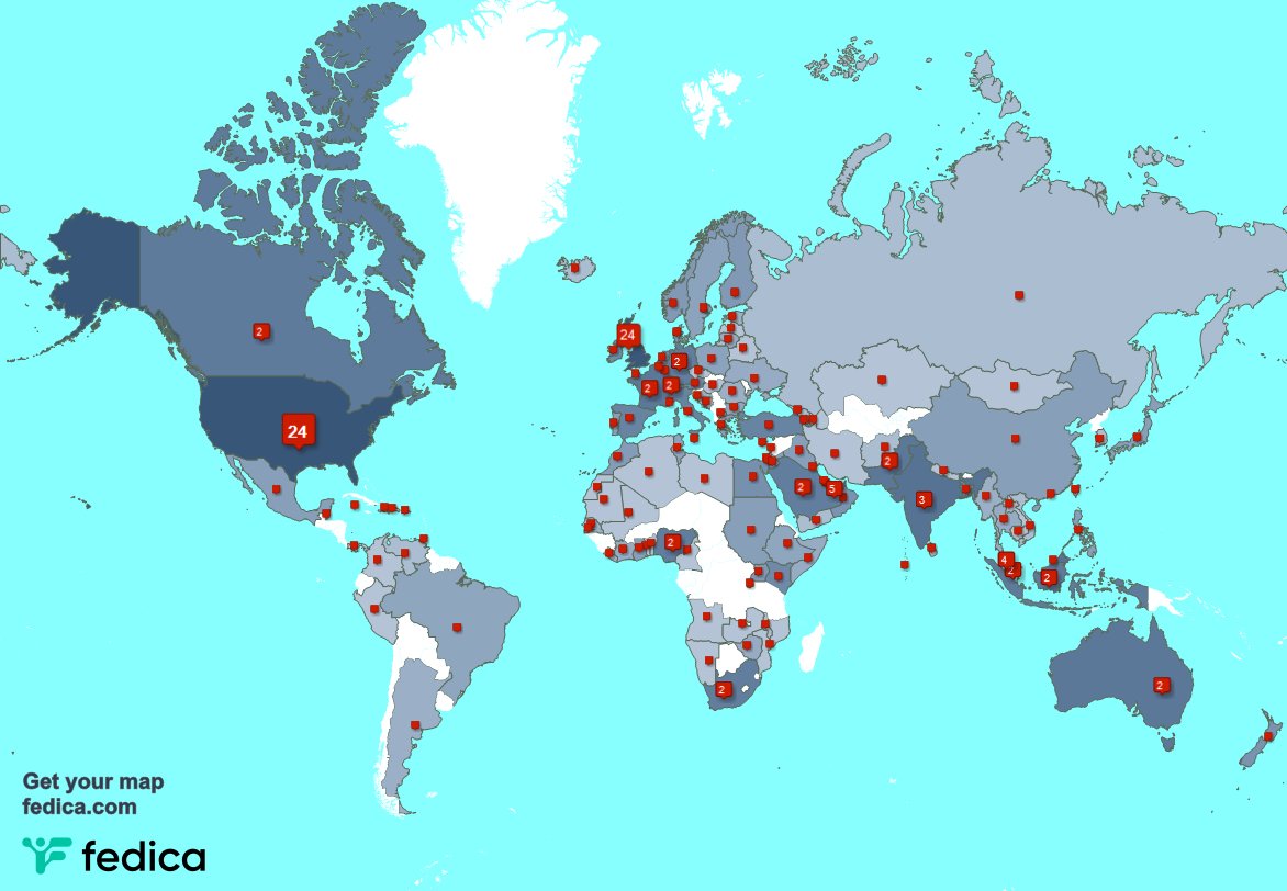 Special thank you to my 3 new followers from Indonesia, and more last week. fedica.com/!HuttonIF