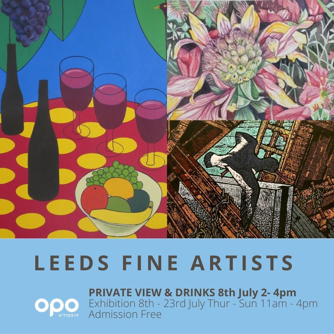 OPOArtspace's tweet image. Join us next Saturday 8th July for PV of the Leeds Fine Artists Exhibition 2pm - 4pm