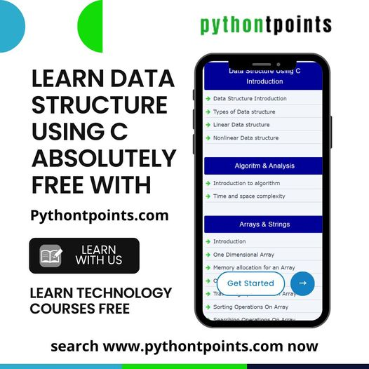 pythontpoint's tweet photo. Learn Data structure using C with https://t.co/XOEKuX9v6I absolutely FREE..
Learn Java, Python, C programming, Power BI notes &amp; etc absolutely FREE !
#learn #learning #python #freetutorial #freejava #pythonfree #c #ctutorial #learnc #tutorial #datastructure #datastructureusingc https://t.co/GOo3WhEF0q