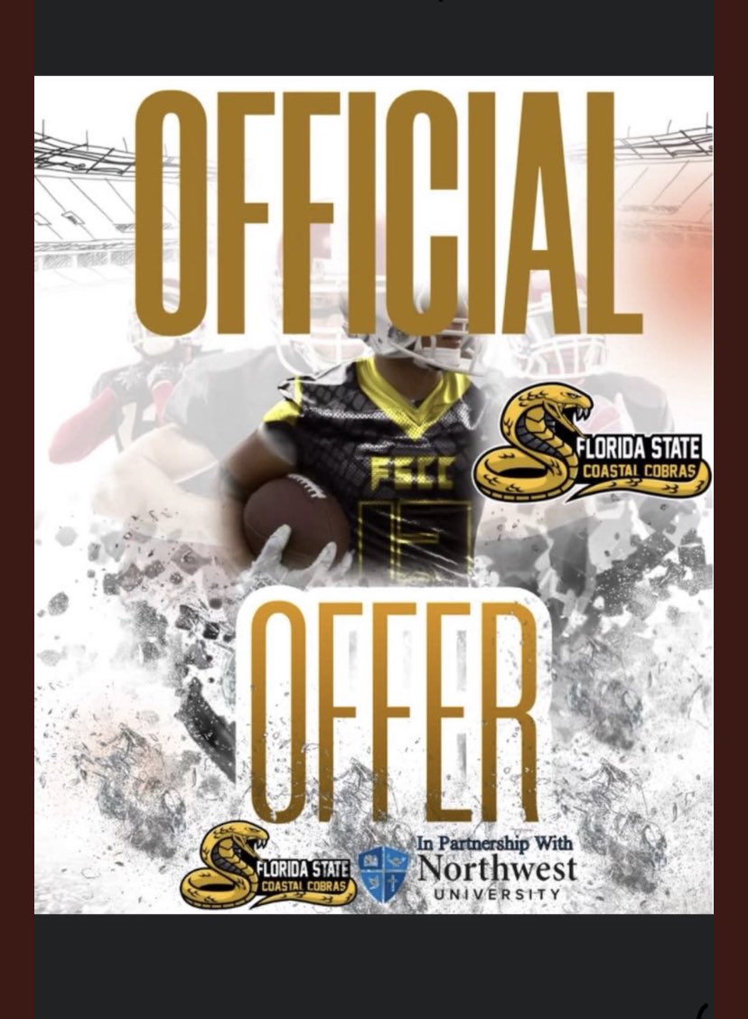Nathanial Hoskins (@nathanial_16) on Twitter photo After a great conversation with coach <a href="/coachpepe3369/">coach pepe bayonne</a> i am blessed to receive my first offer from the Florida state Costal Cobras! After a great conversation with coach <a href="/coachpepe3369/">coach pepe bayonne</a> i am blessed to receive my first offer from the Florida state Costal Cobras!