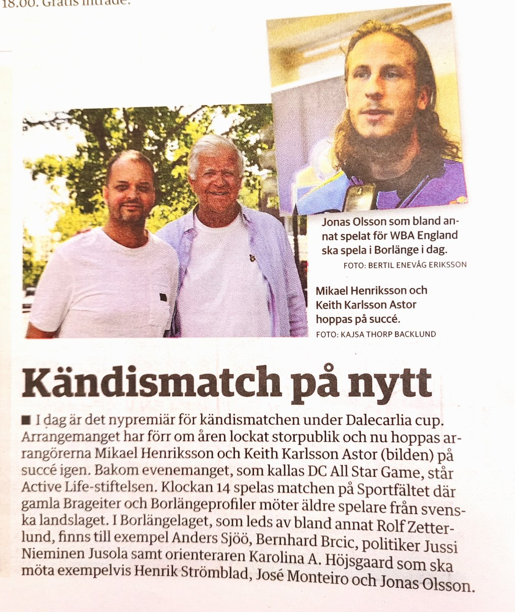 ActiveLifeFound's tweet image. Idag presenterar Active Life ”Dalecarlia Cup All Star Game” på Sportfältet i Borlänge, var det insamlas in till Active Life. Alla medel går oavkortat till rehab av skadade idrottare på alla nivåer. 
Swisha redan nu till nr 123 099 60 90
#dalecarliacup
#vilirare_se
#ikbrage