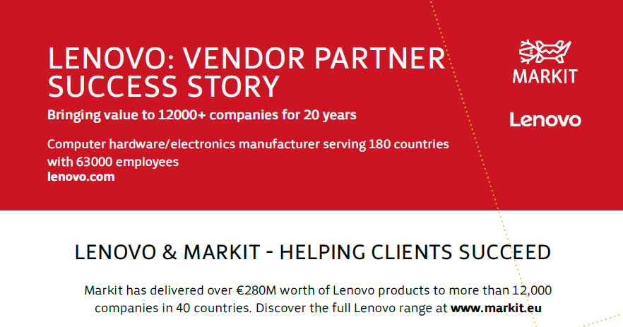 MarkIT_EU's tweet photo. Over the past 3 years the (all time) total number of Markit clients buying Lenovo products almost doubled from 7,000 to over 12,000.

Read how Markit &amp; Lenovo  are helping multinationals succeed in achieving their IT procurement goals.
https://t.co/a2bHozTO8i
 #lenovo #markit https://t.co/vLmoyQIYis