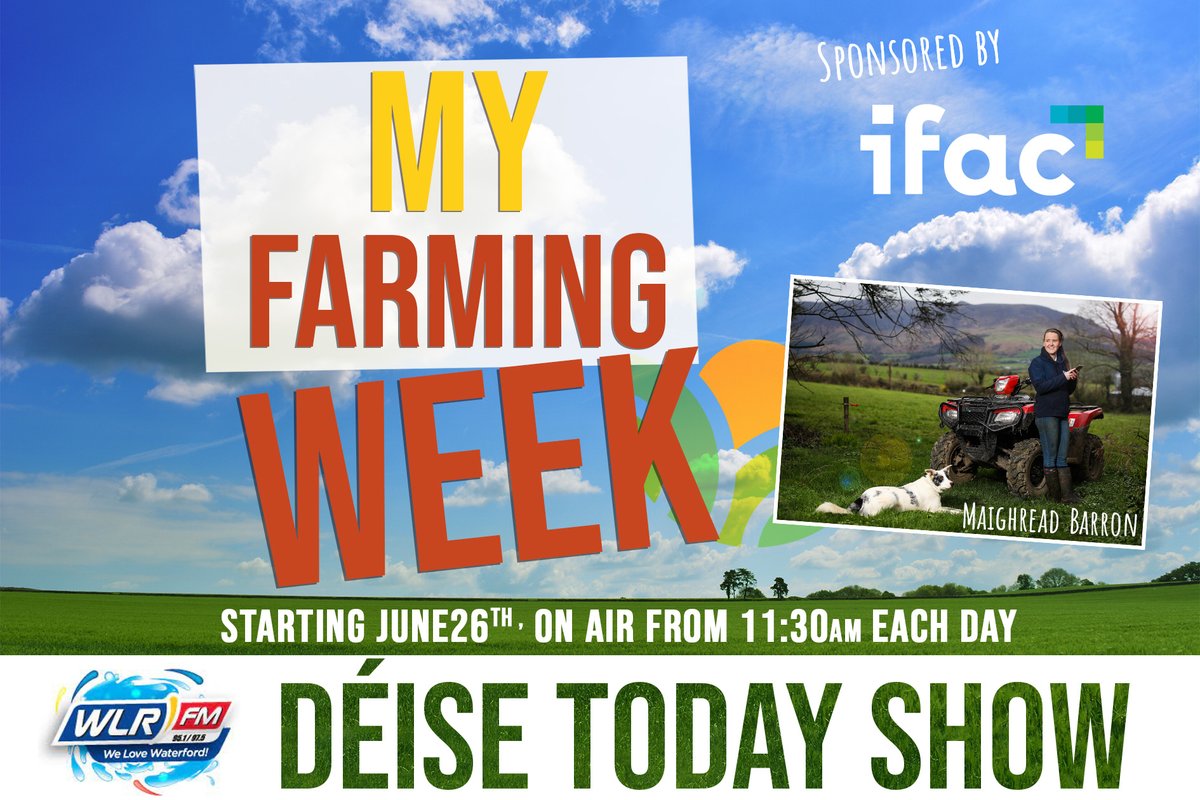 ifac_ireland's tweet image. The last day of 'My Farming Week' on the Deise Show @wlrfm features @fbd_ie Farmer Of The Year - Land Mobility 2018 &amp;amp; 2020 and ifac client, Maighréad Barron, who leases and runs a very successful #dairy farm in Clonea Power. Tune in from 11.30am! #MyFarmingWeek