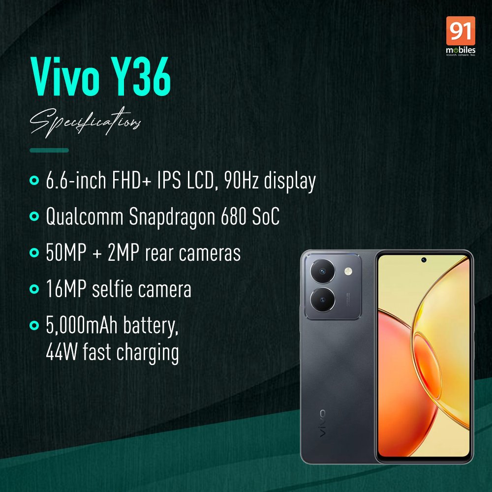 Vivo Y36 - Specifications