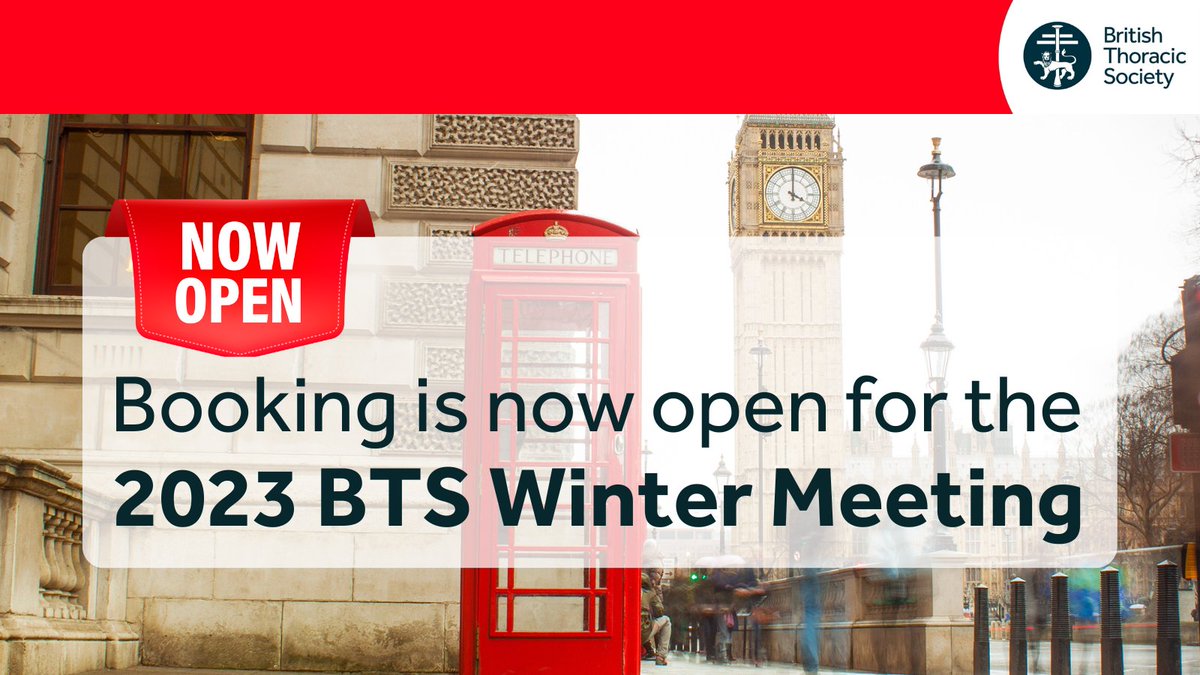 Booking is now open for the BTS Winter Meeting 2023. For further information on this year's programme or to book your place, see the BTS website bit.ly/BTSWinterMeeti….
#respiratory #BTSWinter2023 #RespEd #RespIsBest