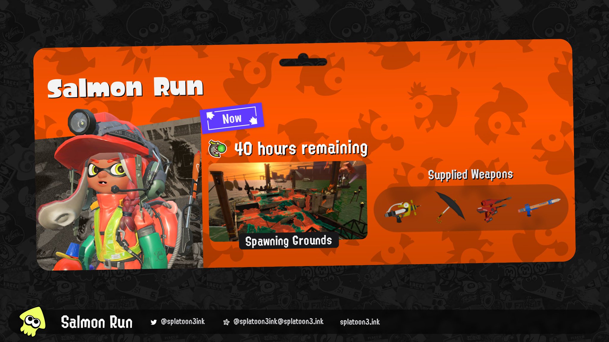 Splatoon3.ink on Twitter "Salmon Run is now open on Spawning Grounds! salmonrun splatoon3