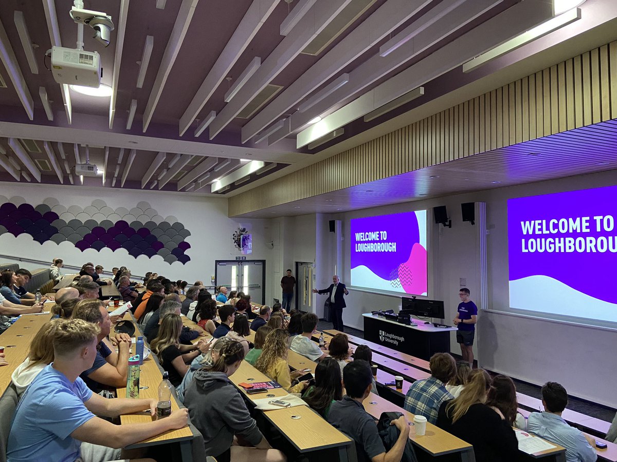 And we are off! First #openday of 2023 <a href="/lborouniversity/">Loughborough University</a> welcome address from <a href="/LboroVC/">Prof Nick Jennings</a> 💜