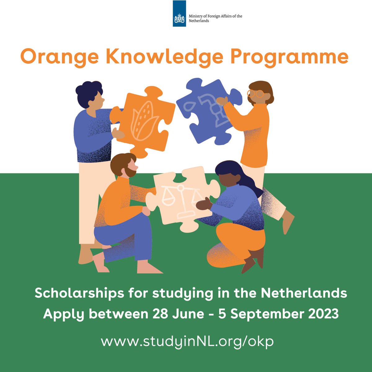 nufficsea's tweet image. 📣 Calling for working professionals! 🌍✨

Exciting news! The next application round for scholarships of the Orange Knowledge Programme is open for applications.

More information: studyinnl.org/OKP

#OrangeKnowledge #Scholarships #EducationOpportunity #StudyAbroad