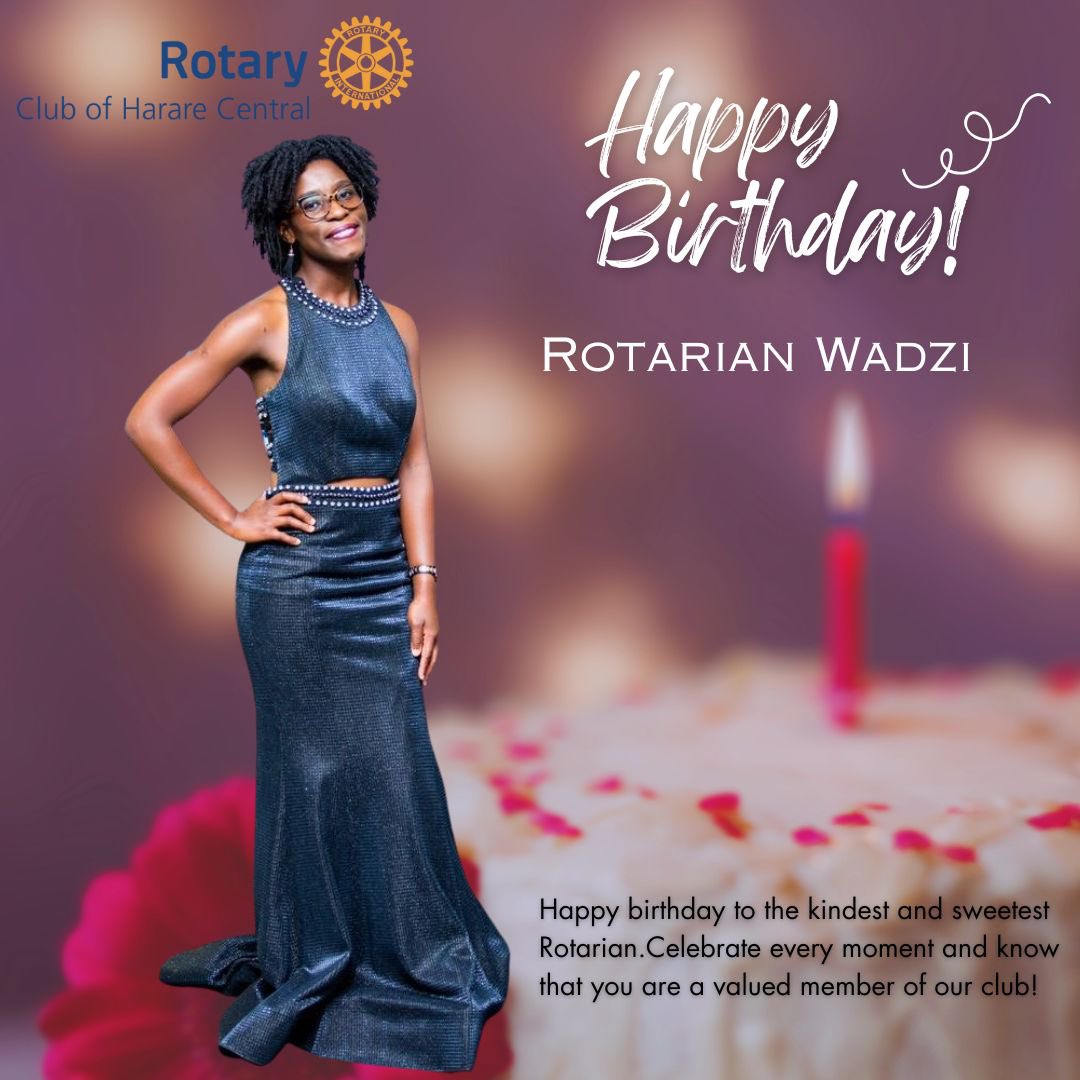 Today our club wishes a Happy birthday to our lovely June baby Rotarian Wadzi🎉🎉🎉 @WadzaNay @cnn274 @ndakaripa @Rotary 

#peopleofaction #imaginerotary #letsgo5050