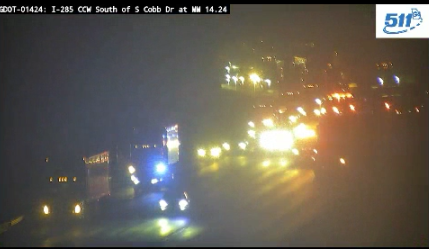 Cobb Co.: Multiple lanes shut down due to a crash on I-285 NB before S Cobb Dr. #fox5atl