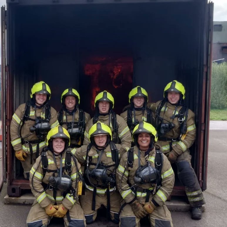 NFRS_Training's tweet photo. Thermo Thursdays!

Students &amp; trainers felt the heat🔥during their ATTACK 3 wear
Simulation of BACKDRAFT conditins givin students  opportunity to recognise &amp; deal with it safely in a controlled environmnt. 
thanks to @lincolnshirefirerescue for their fantastic facilities at Waddo https://t.co/Lw7FDdU4JR