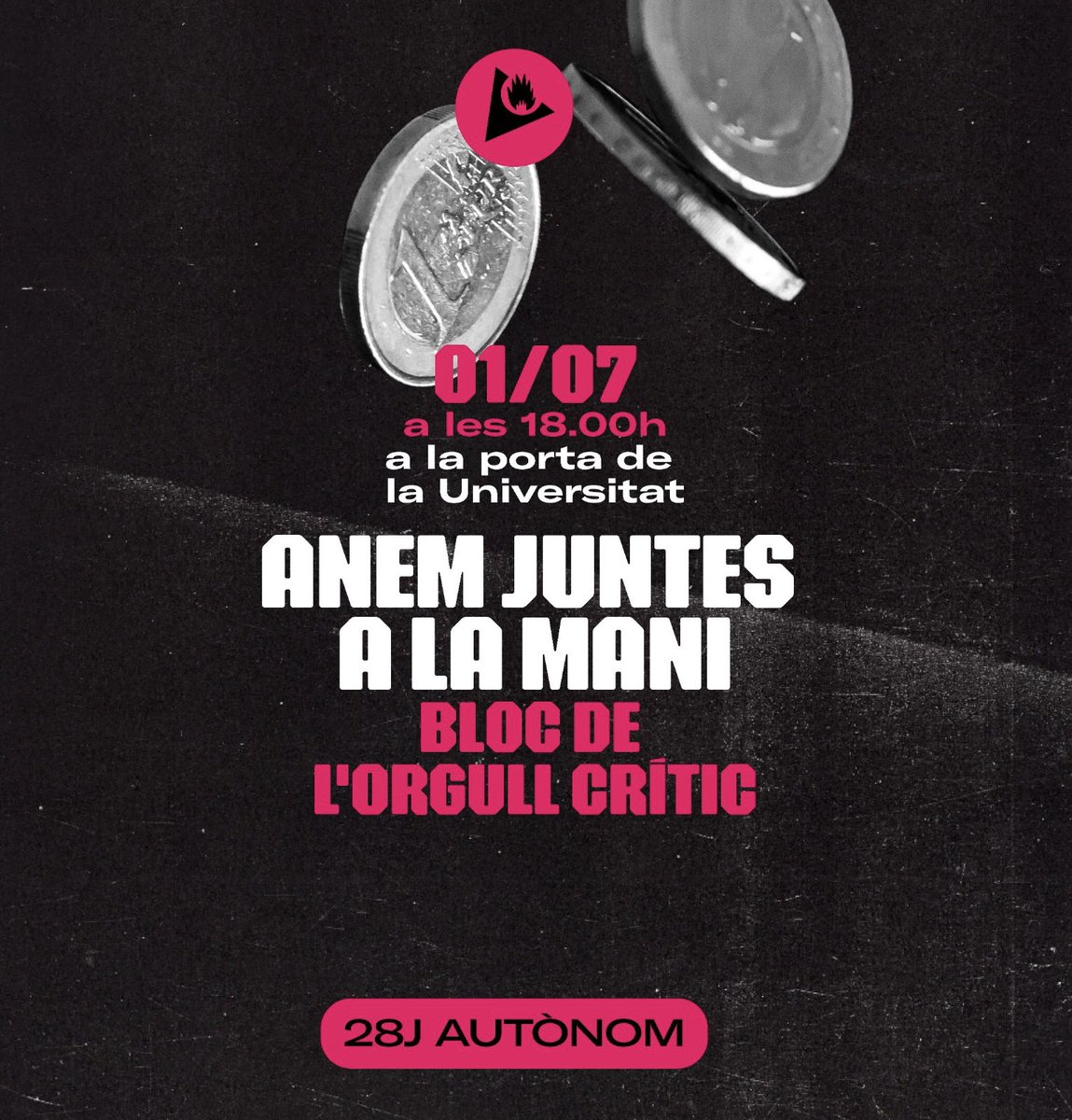 Dissabte s'ha de sortir al carrer a explicar que no ens quedarem callades penjant dels marges d'aquest món. Ni esclafades pel feixisme, ni ofegades pel patriarcat capitalista. Anem juntes a la mani de l'alliberament de totes amb el bloc del <a href="/28jautonom/">28J AUTÒNOM</a>
 💜🪐🌱✊🏾