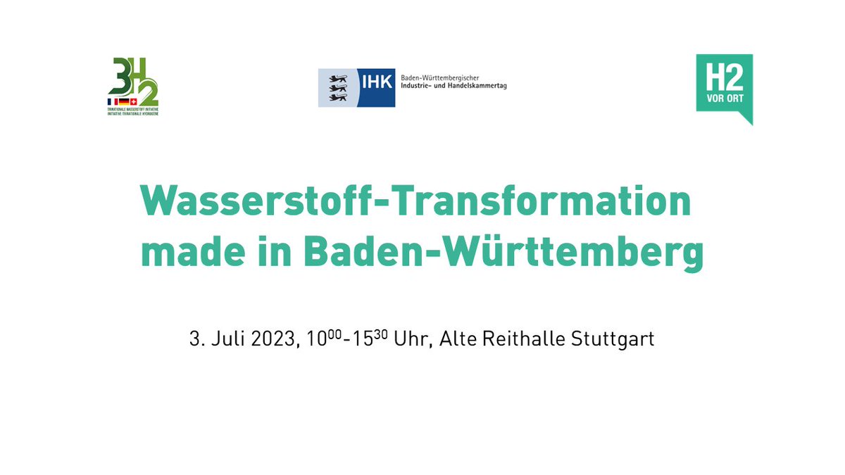 NetzeSuedwest's tweet photo. Kommenden Montag ist es soweit: In der Alten Reithalle Stuttgart findet unser Event „Wasserstoff-Transformation made in Baden-Württemberg“ statt!

👉👉👉https://t.co/cfMzMNmleu

Es gibt noch wenige freie Plätze. Hier geht’s zur Anmeldung: https://t.co/1hhPjjuKb7 https://t.co/9RaTI6O7Ih