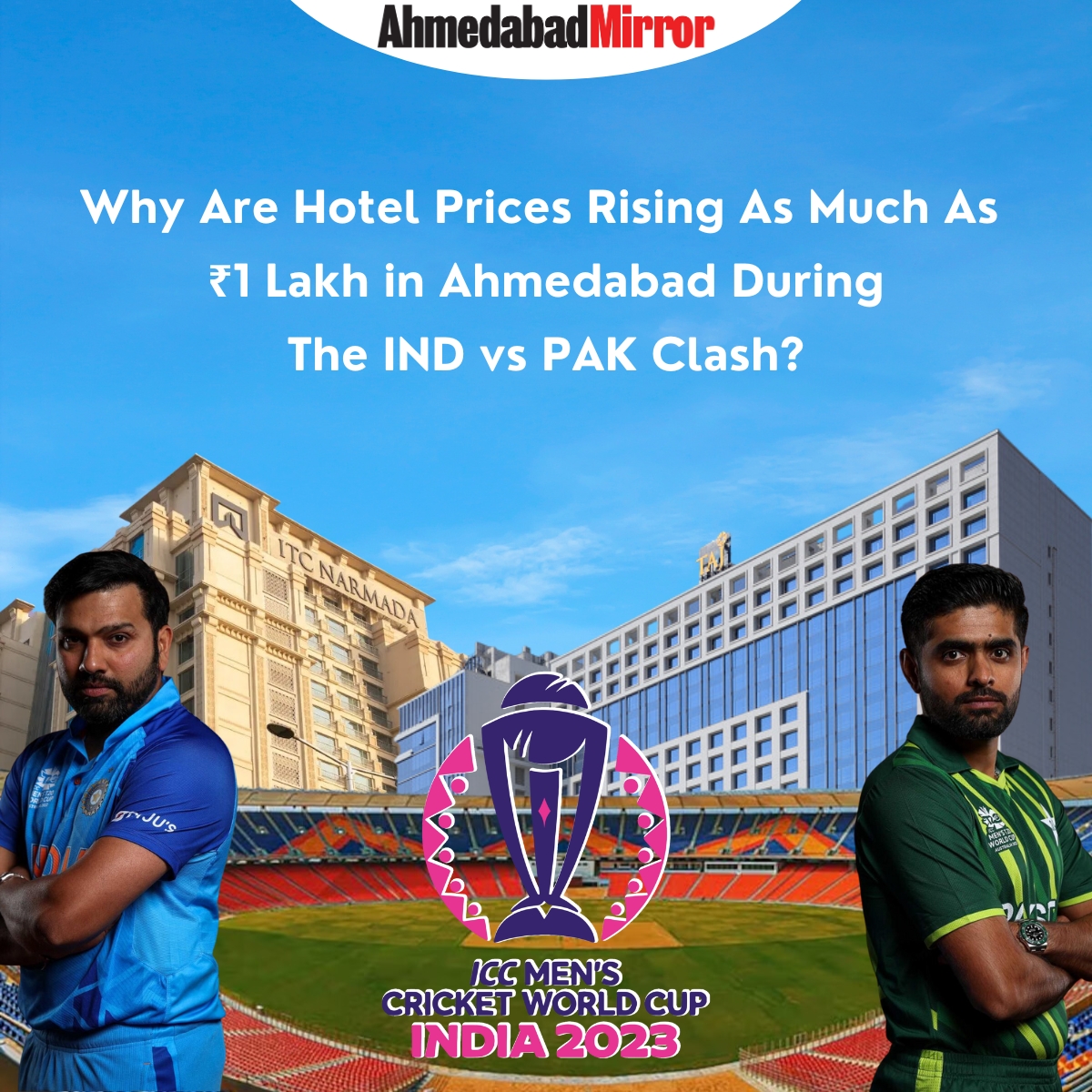 Why Are Hotel Prices Rising As High As ₹1 Lakh in Ahmedabad During The IND vs PAK Clash? #Amdavad #Hotelpricehike #worldcup2023 #cricket #indvspak #ahmedabadmirror
