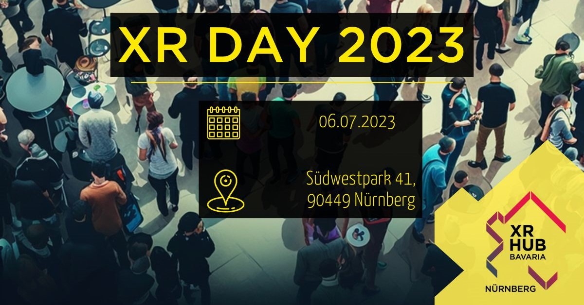 SiemensDE's tweet photo. Der #XRDay 2023 steht vor der Tür! Wann? 📆 Am 06. Juli um 15 Uhr im SüdWestPark Forum in #Nürnberg. Die perfekte Gelegenheit, um in die Welt rund um #VirtualReality, #AugmentedReality und #MixedReality einzutauchen. Weitere Infos gibt es hier 👇