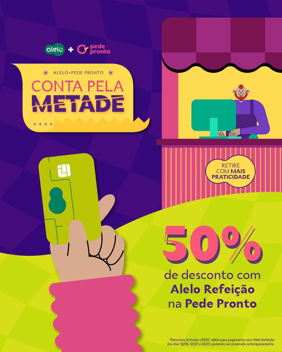 Motivos para você aproveitar essa promo*: É sexta, o saldo caiu e é imperdível! 

pedepronto.page.link/Jtba

Confira o regulamento.
