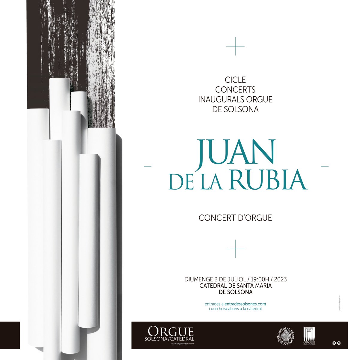Diumenge a la tarda l'#orguesolsona viurà una jornada històrica amb el 1r concert del seu cicle inaugural. Comptarem amb l'organista Juan de la Rubia i serà molt especial. Podeu adquirir les entrades a entradessolsones.com i una hora abans a la catedral de #solsona #solsones