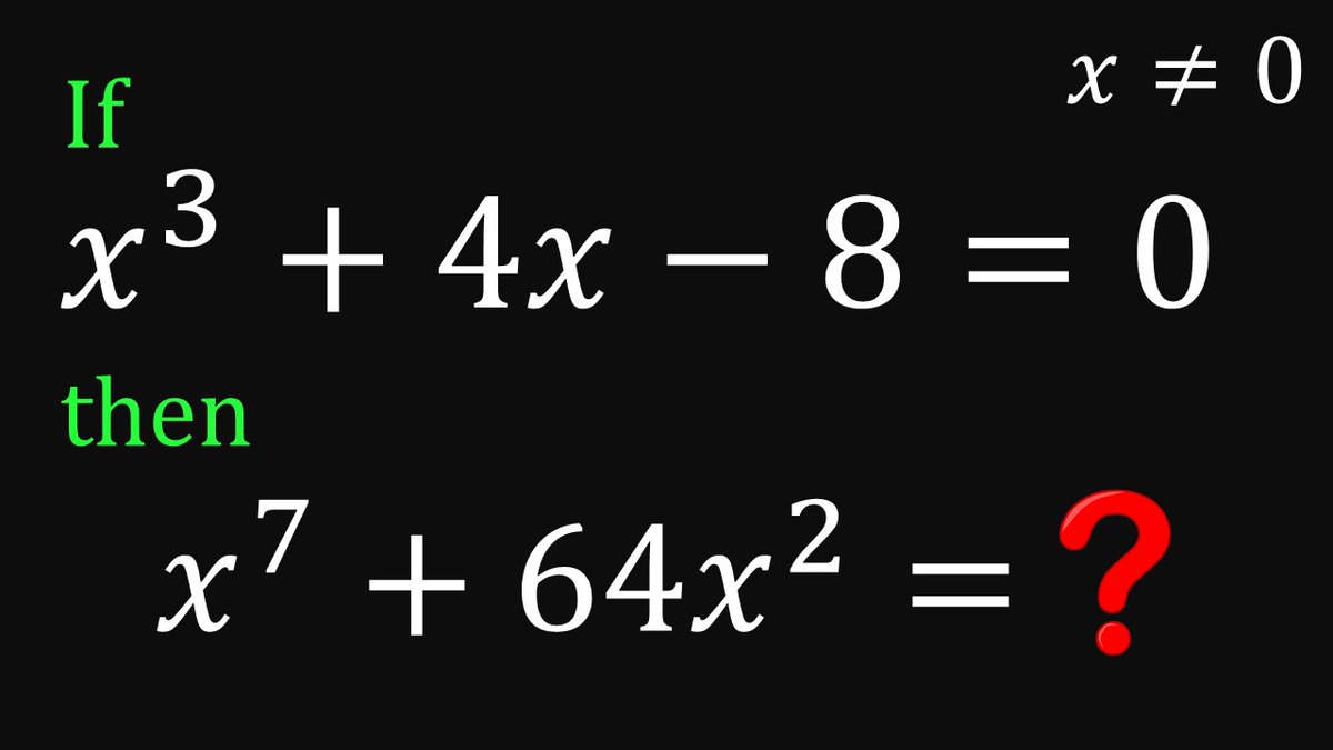 ZahlenRMD's tweet image. Evaluate: x^7 + 64x^2 | Give it a try?

youtu.be/7Z0pJLd1pqU

#sharingisthenewlearning
#algebraicmanipulation