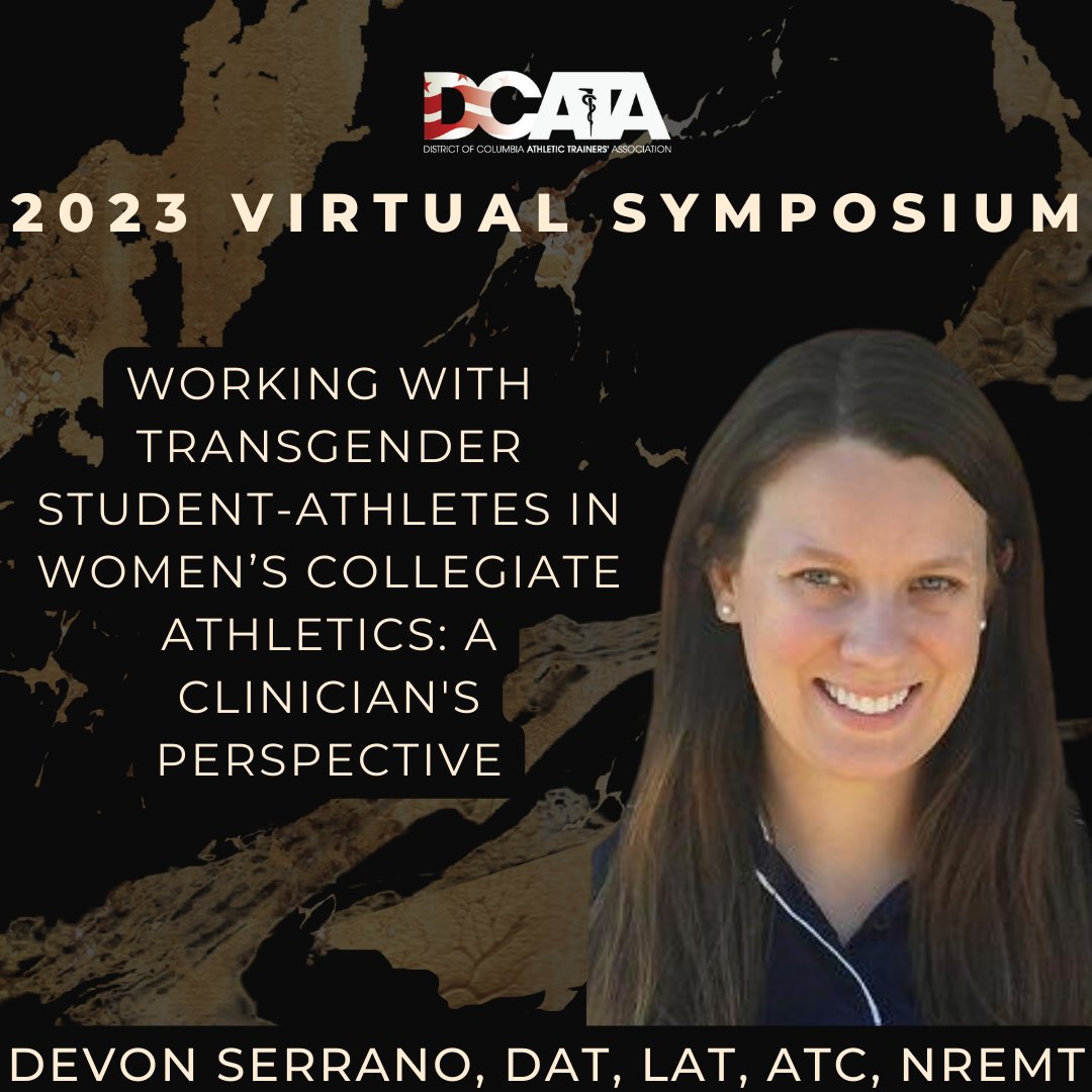 DCATA2014's tweet image. 🚨 Join us for our 2023 DCATA Virtual Symposium 🚨

Our #VDCATA2023 #SpeakerSpotlight for today is Devon Serrano, DAT, LAT, ATC, NREMT she will be presenting on two amazing topics. 

Register &amp;amp; begin learning  at bit.ly/VDCATA2023

@_devonserrano @VATAPR