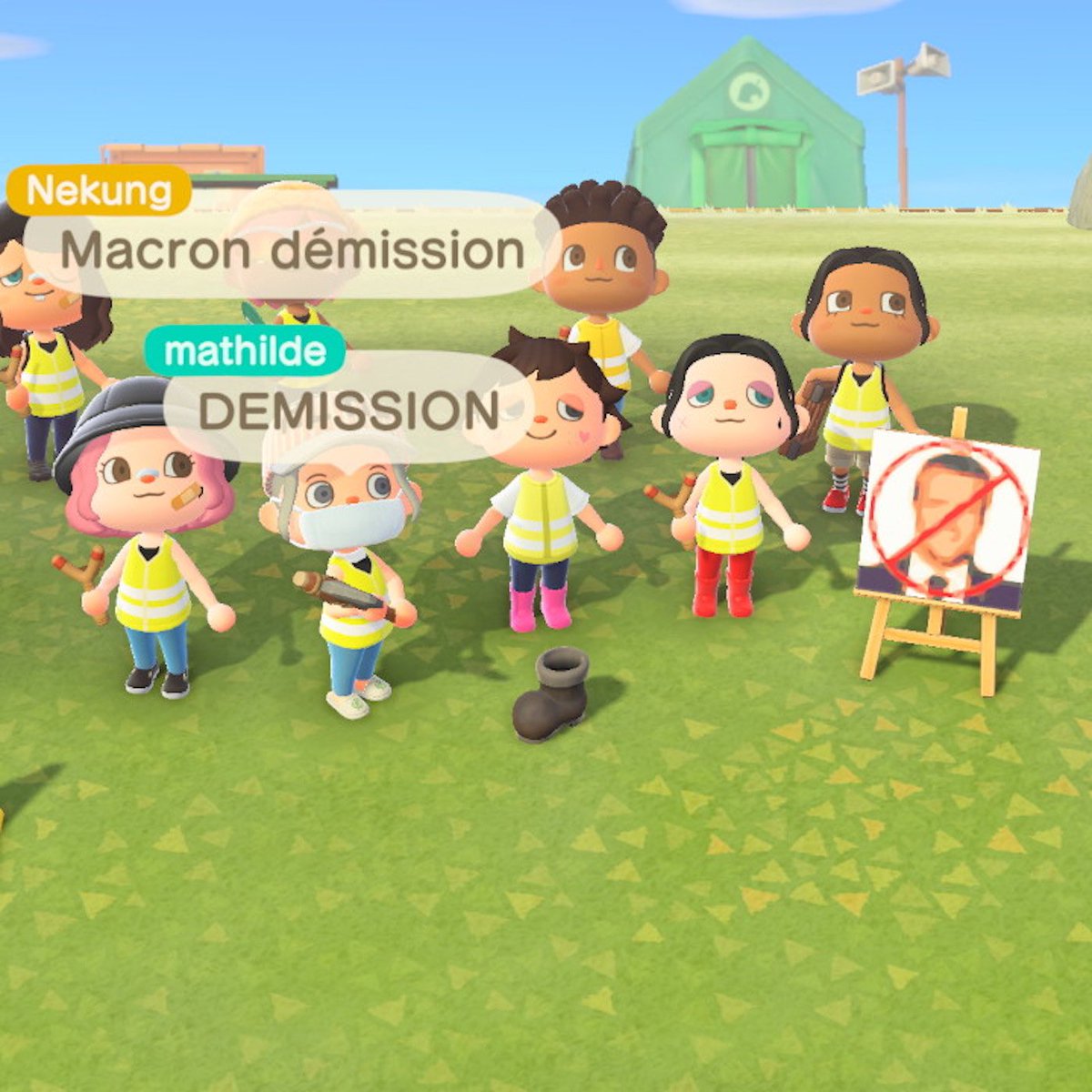 Il a entendu parler des manifestations Animal Crossing je suis sûr