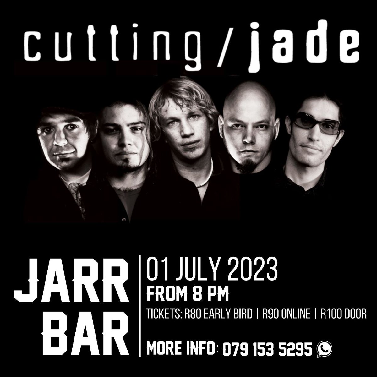 Tomorrow! 

Cutting Jade, Jarr Bar - Pretoria 01 July
Tickets: qkt.io/CuttingJadeJar…
Event: fb.me/e/17awSWOYG