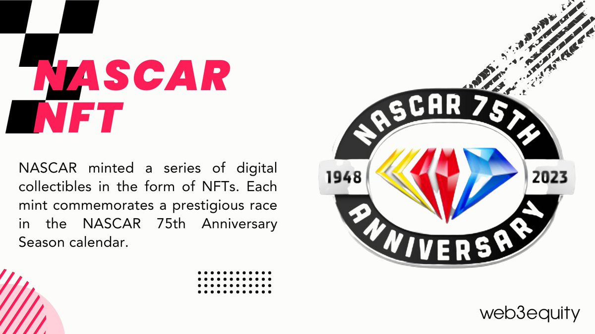 GM!! Are you ready for the #NASCAR Cup Series Chicago Street Course race? 🏁 Do you know that NASCAR partnered with #WAX , the metaverse blockchain for video games and NFTs, to release limited-edition NFT drops during select races? 🌟 (It includes the Chicago race) #NASCAR75