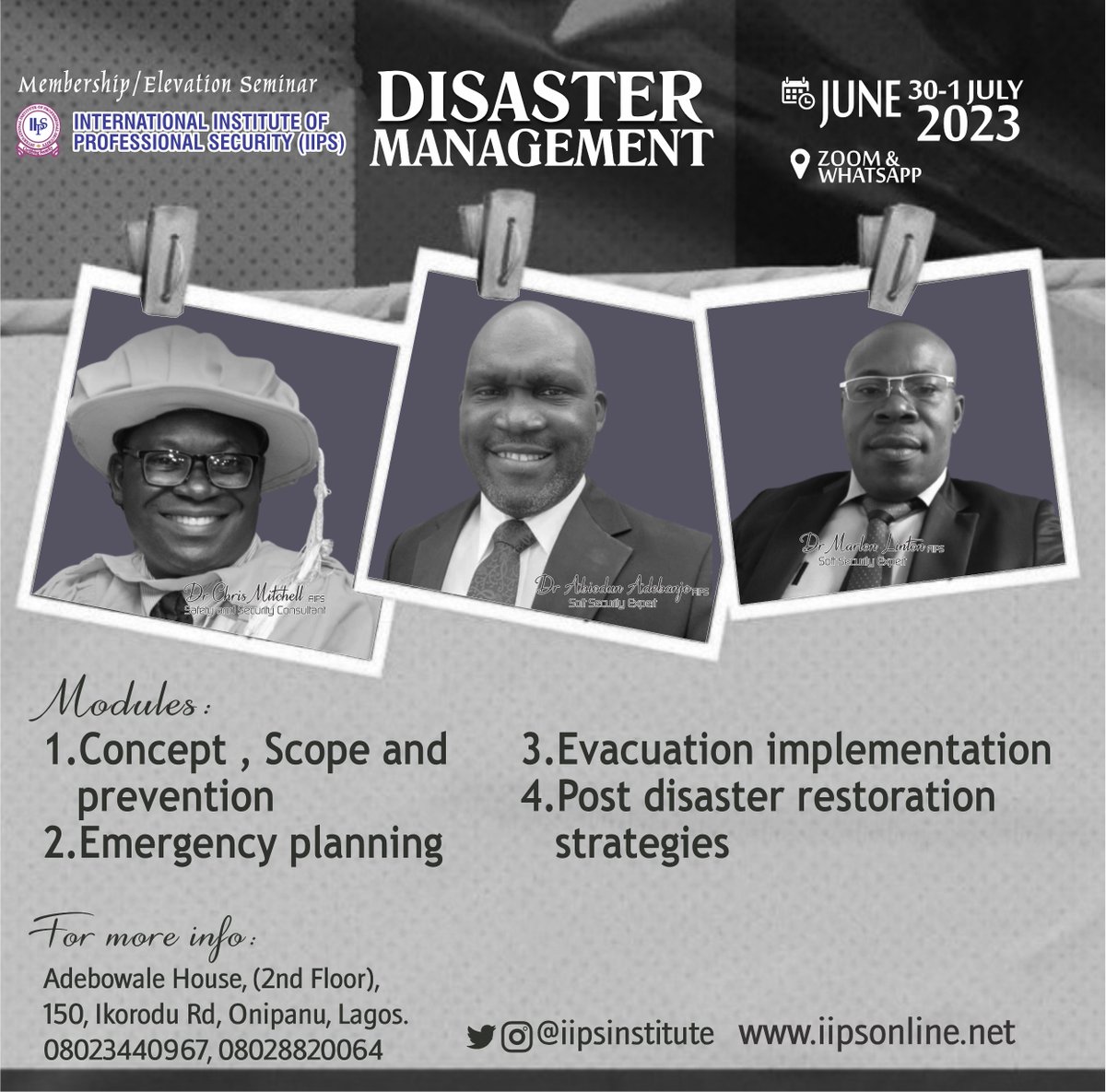 We will be happy to always welcome you on board as we eagerly await your participation in the seminar.😊

For more information, Call/WhatsApp: 08023440967 or 08028820064.
