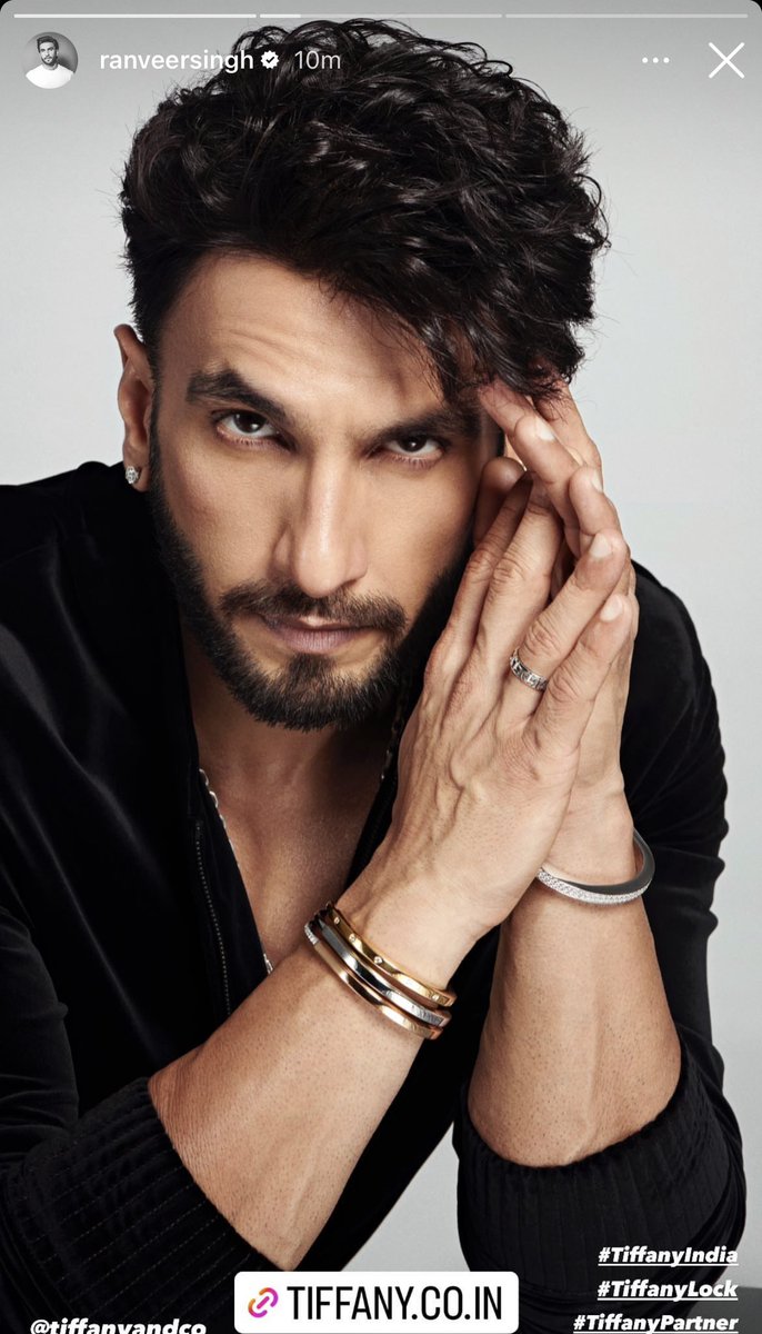 Ranveertbt's tweet photo. Ranveer Singh for Tiffany &amp; Co 😍😍

Via Ranveer Singh’s IG story https://t.co/eLrfwWH0Q0