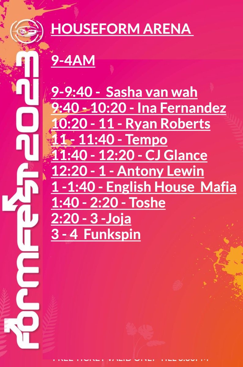 FormationRecs's tweet image. FORMFEST FESTIVAL 2023 
8 arena  14 hours 100 Artist  
@2funkymusiccafe 
DRUM &amp;amp; BASS/JUNGLE/ HOUSE/ 140/ OLDSKOOL / LIVE MUSIC/  🎫 EVENTBRITE eventbrite.co.uk/e/formfest-202…  SKIDDLE skiddle.com/e/36371664  Facebook  facebook.com/events/1453391…  Website formfest.co.uk  #dnb #rave