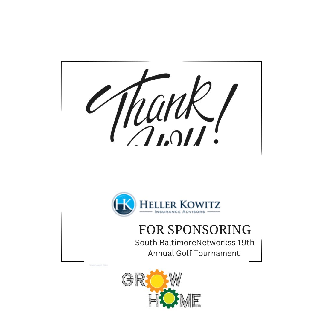 Thank you to @HellerKowitz for sponsoring South Baltimore Networks 19th Annual Charity Golf Tournament ⛳️ benefitting Grow Home!  If you’re company or organization is interested in sponsoring or you want to play find the details here: loom.ly/wZkbQ-s