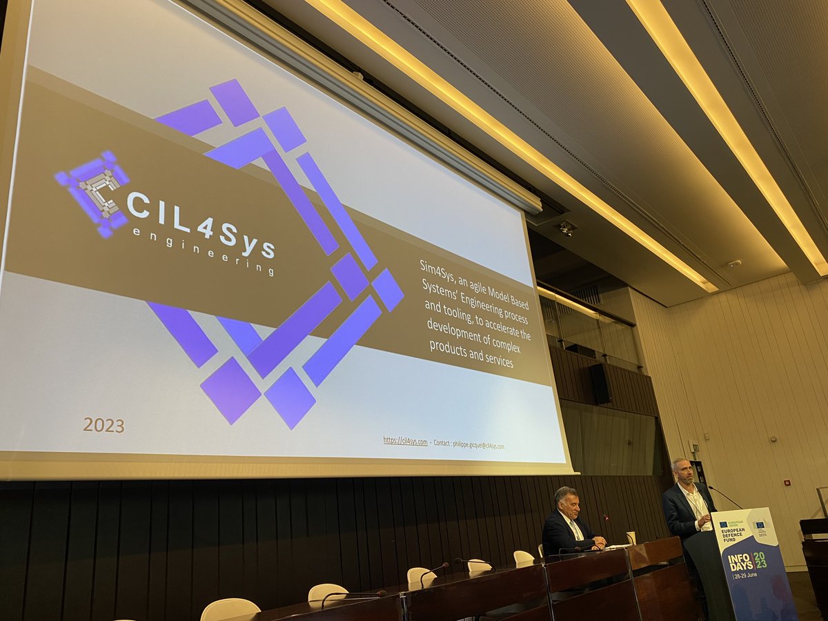 We have had the opportunity to present our solution and competences during the European Defence Funds info days 2023 in Brussels.
We are ready for new challenges and project opportunities within this programme !
#EDFInfoDays #defence #MBSE #systemengineering #CIL4Sys #Sim4Sys