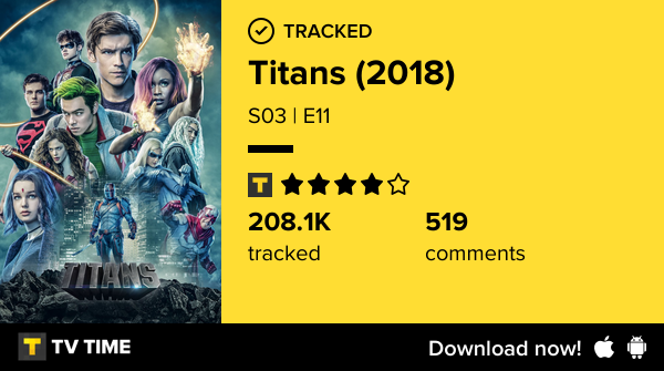 nidinho20's tweet photo. I've just watched episode S03 | E11 of Titans (2018)! https://t.co/HEIBWXvFyV #tvtime https://t.co/pmo2AQZqJm