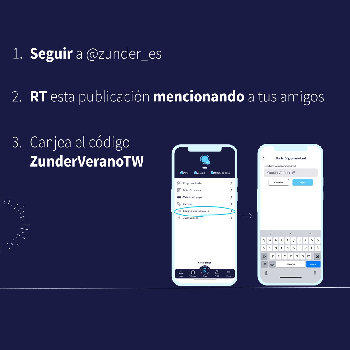 😎¡Para celebrar el #DiaRedesSociales sorteamos 50€ en saldo Zunder! 

✅Para participar:

⚡️Canjear el código: ZunderVeranoTW en nuestra APP
⚡️Seguir a <a href="/zunder_es/">Zunder</a>
⚡️RT la publicación

El ganador se elegirá aleatoriamente entre todos los participantes que cumplan los requisitos.