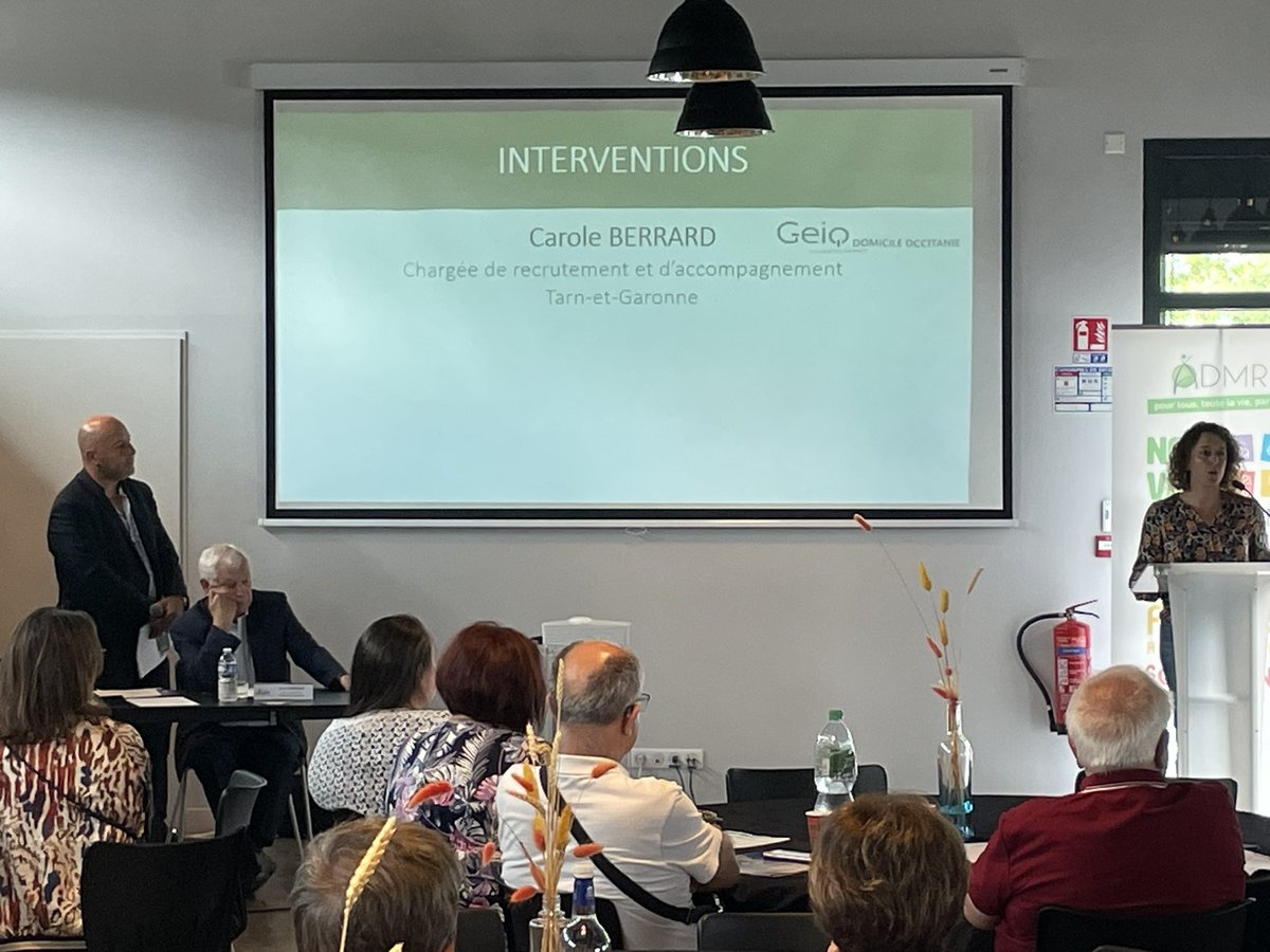 fedeADMR_82's tweet photo. Interventions de nos partenaires sur la problématique du  #recrutement : @Poleemploi_oc @missionlocale @GeiqOccitanie https://t.co/pMSVeLMxeN